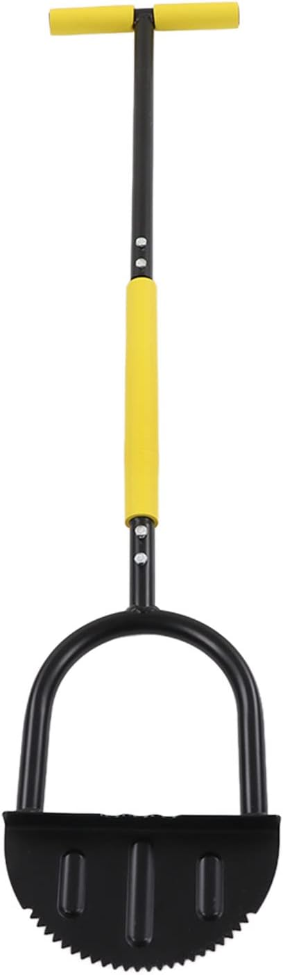42.7×8.7inch Saw~Tooth Edger Lawn Tool, Half Moon Lawn Edger with T~Grip, Sidewalk Grass Long Handled Step Edger, Carbon Steel Manual Trimming Shovel for Garden Sidewalk Flower Beds(#2)