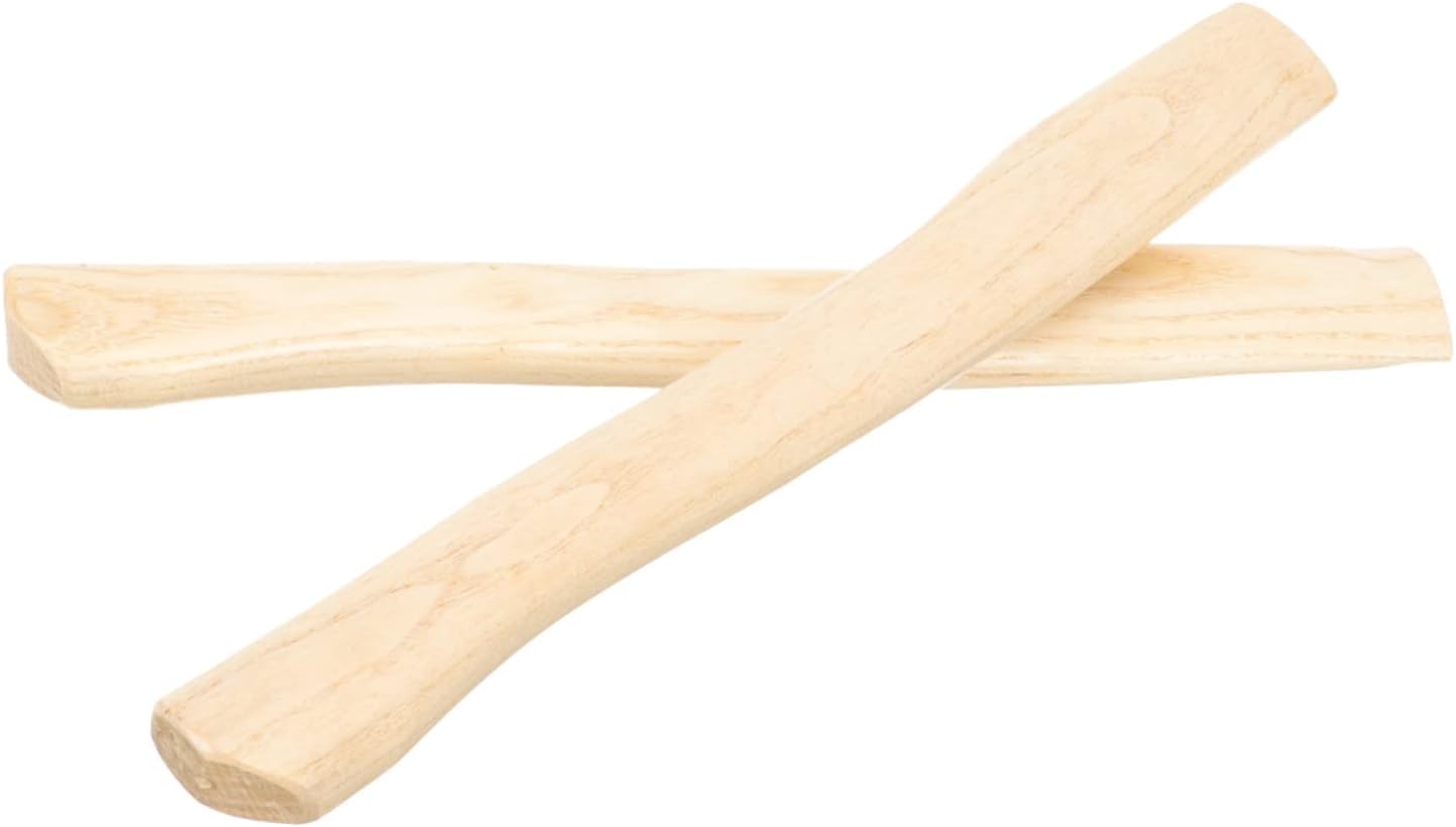 2pcs Hunter's Handle - Chopping Hatchet Replacement Handle - 38cm Hickory Wood for Camp - Essential Accessory for Outdoor Camping and Home Use