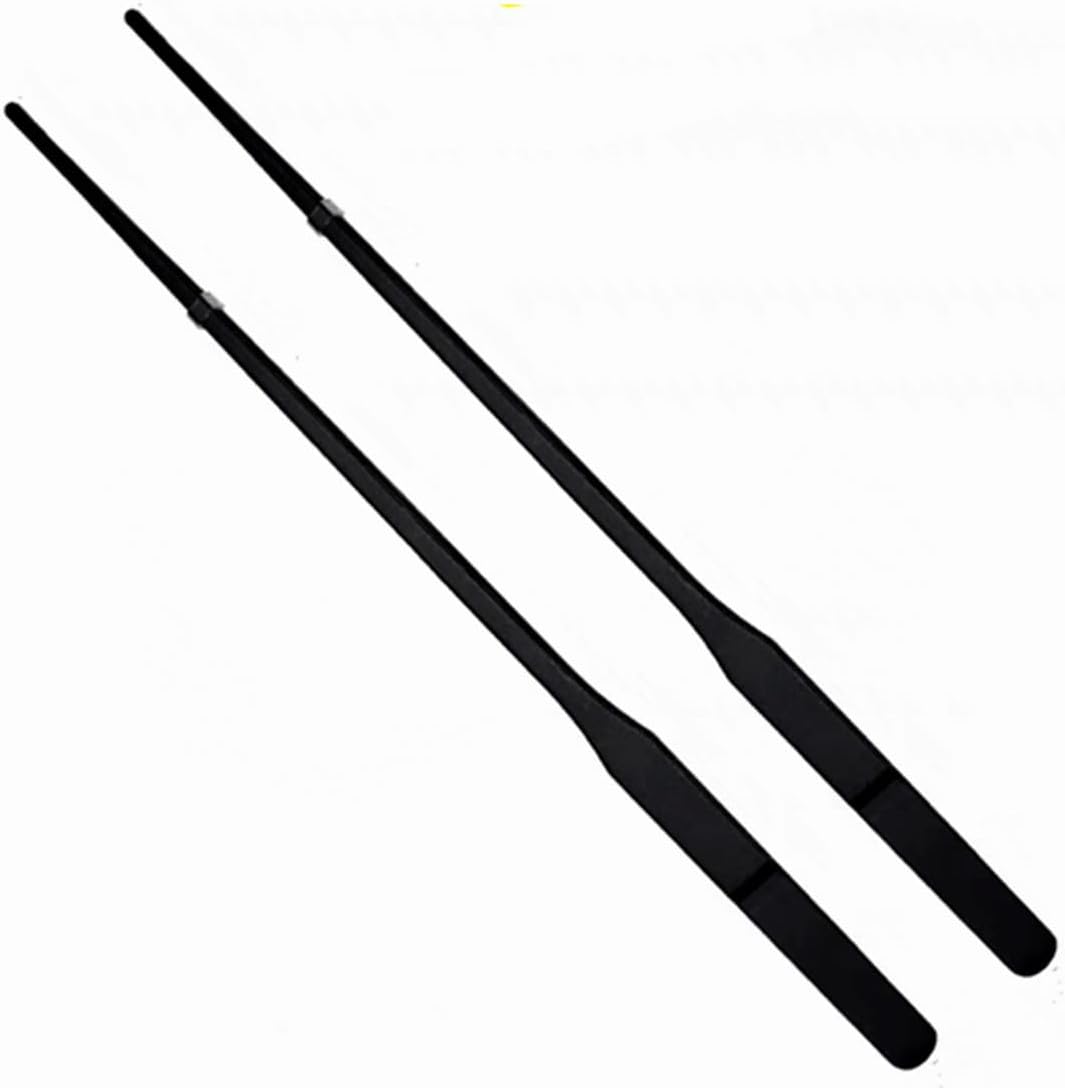 Stainless Steel Tweezers Polished Extra-Long 10.6 inch Tongs Tweezers with Precision Serrated Tips for Garden,Aquarium Fish Tank,Indoor & Outdoor,Black 2Pcs