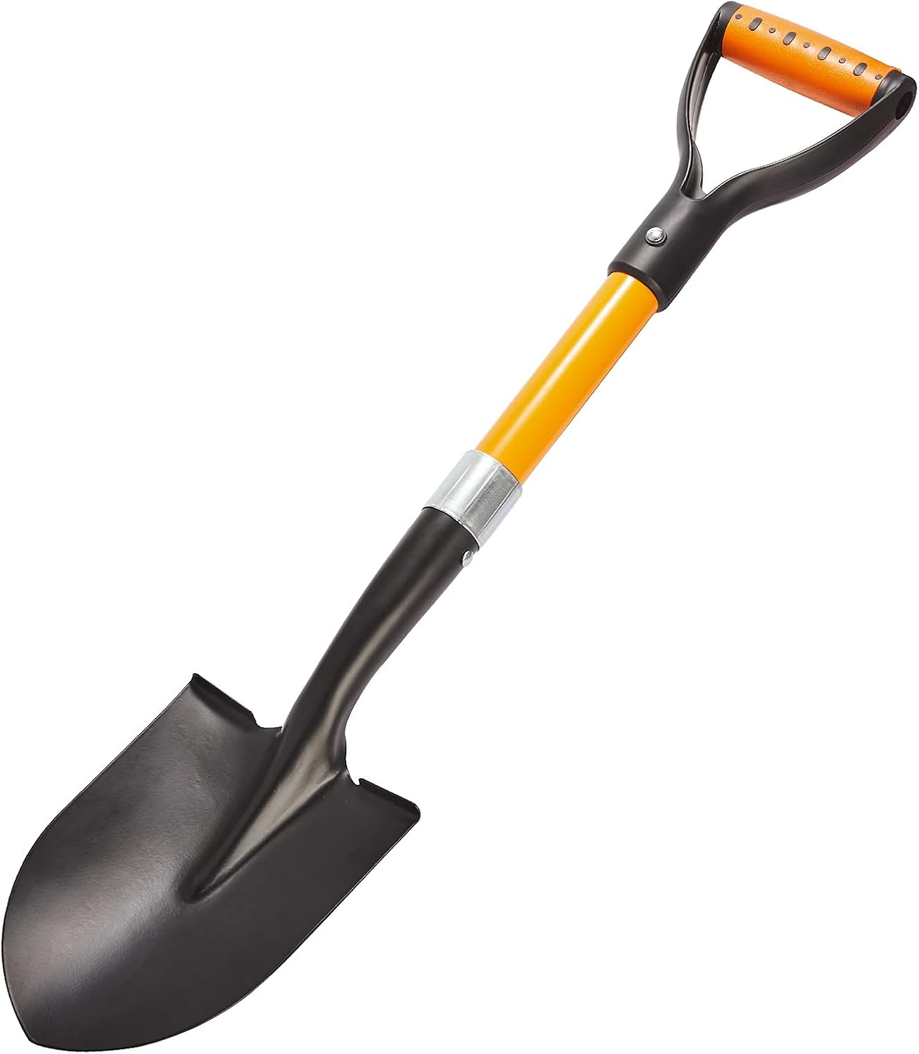 28-inch Small Round Shovel With D-Handle - Kids Metal Beach and Camp Shovel, Garden Tool With Fiberglass Handle