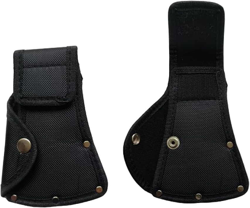 2Pcs Axe Sheath Hatchet Cover Black Protector Case Cover, Double Snap Hatchet Protector Case,Axe Head Cover for Outdoor Hiking Outdoors Work