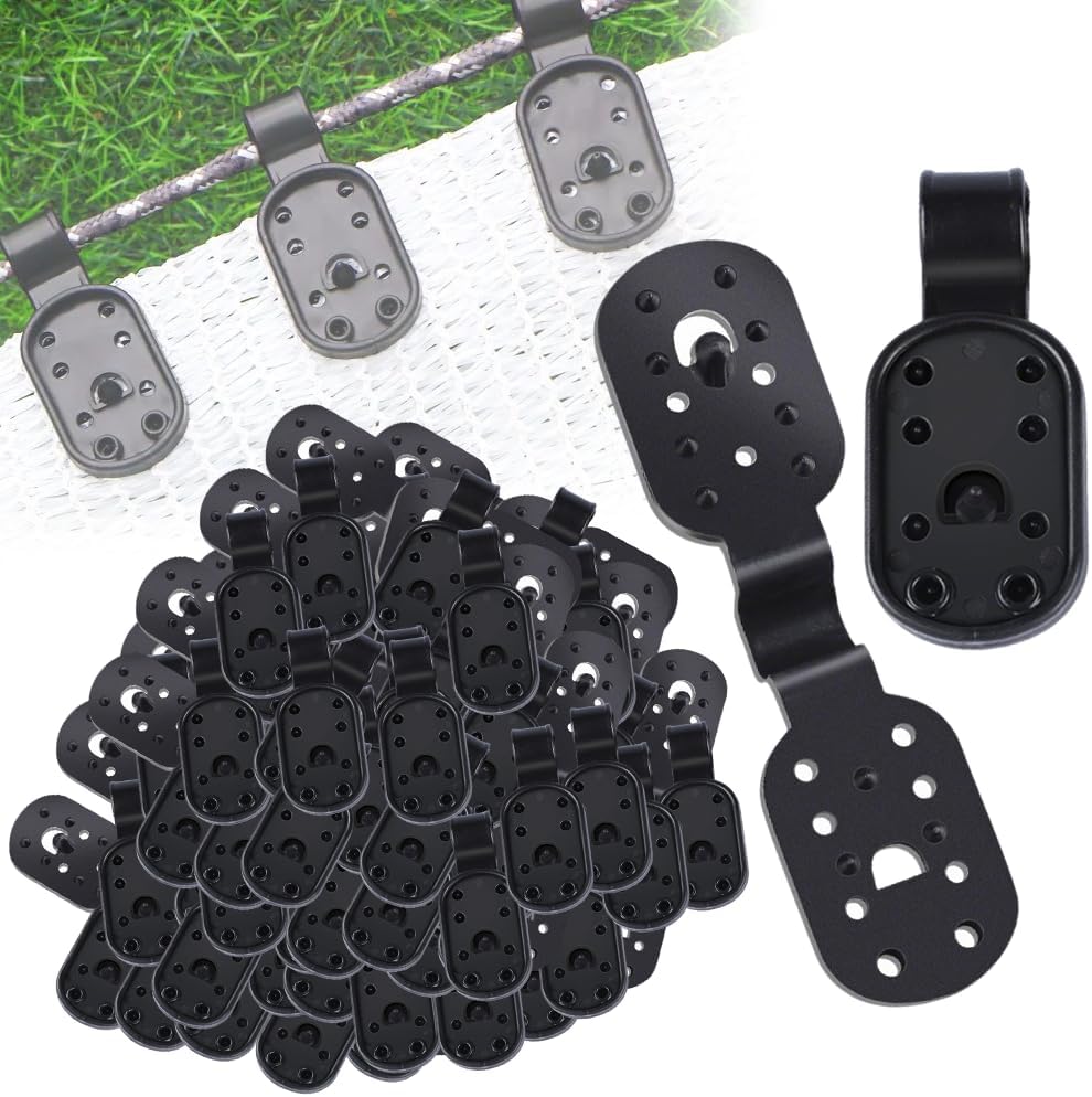 100PCS Shade Cloth Clips, 2025 New Shade Cloth Heavy Duty Lock Grip Gardening Shade Cloth Tarp Clips Fence Fabric Clips for Sun Shade Net, Greenhouse Outdoor Garden Netting, Anti Bird Netting