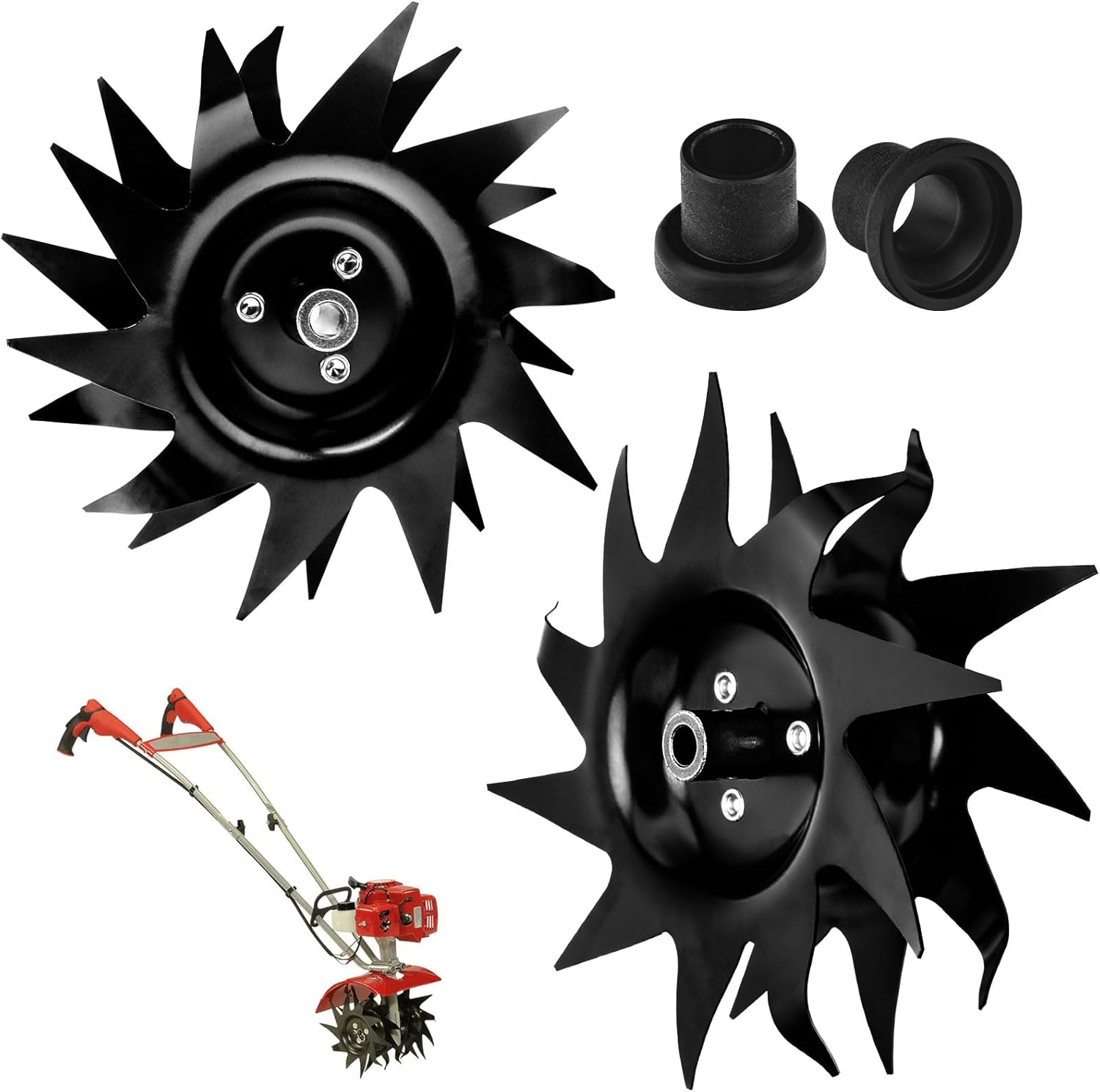 1622 Power Tiller Tines for All Mantis Tiller/Cultivators 7222, 7225, 7260, 7261, 7262, 7920, 7924, 7940 - (Till up to 10-Inch deep and 9-Inch Wide)