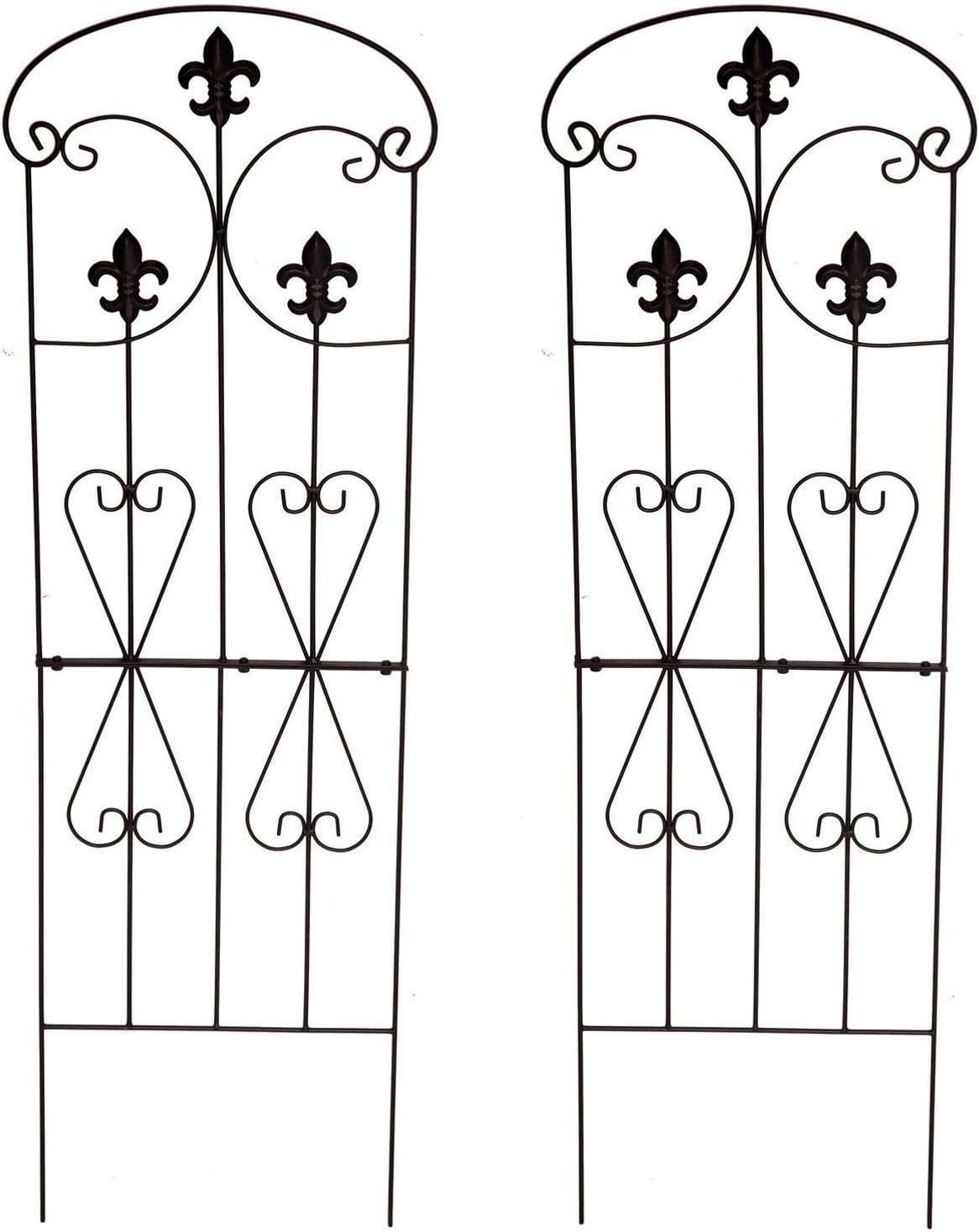 1. GO Metal Garden Trellis Panel Arch for Climbing Plants, 16" Wide x 60" High, 2 Set, OG-0033KD-2