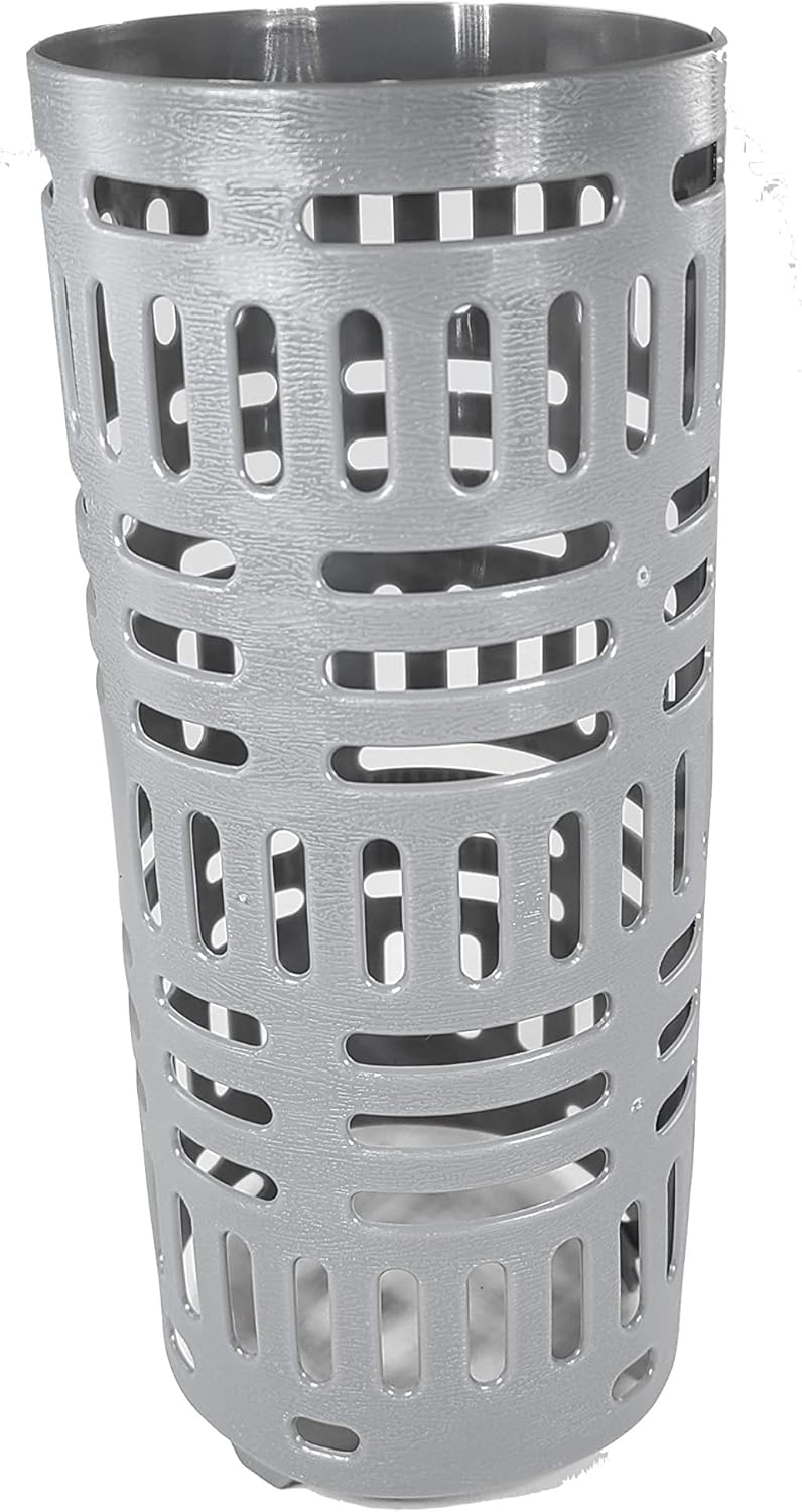 One Stop Outdoor (6-Pack) Plastic Tree Trunk Protector - Easy Locking Tree Guard - Prevent Damage from Trimmers, mowers & Sun Scald (Gray 6-Pack)