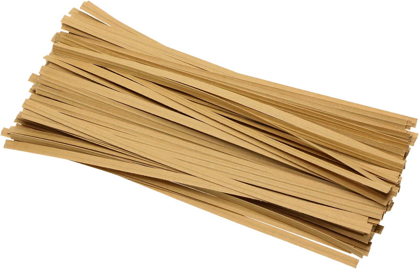 ONLYKXY 100 Pieces Kraft Colour Paper Twist Ties Bread Candy Twist Ties for Bags, 6 Inch (Kraft Colour Paper)