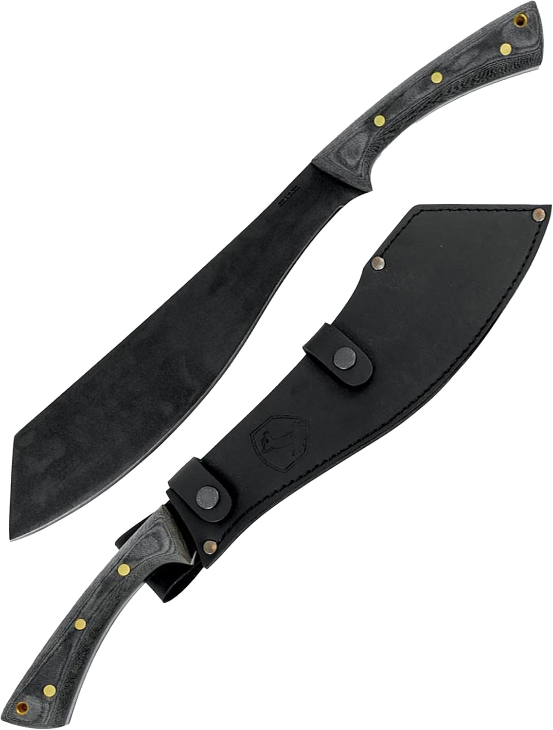 Condor Tool & Knife Warlock Heavy Duty Machete - 1075 High Carbon Steel - Hand Crafted Leather Sheath - Tactical Machete - 0.2in Thick - 14.5in Blade - 30.7oz