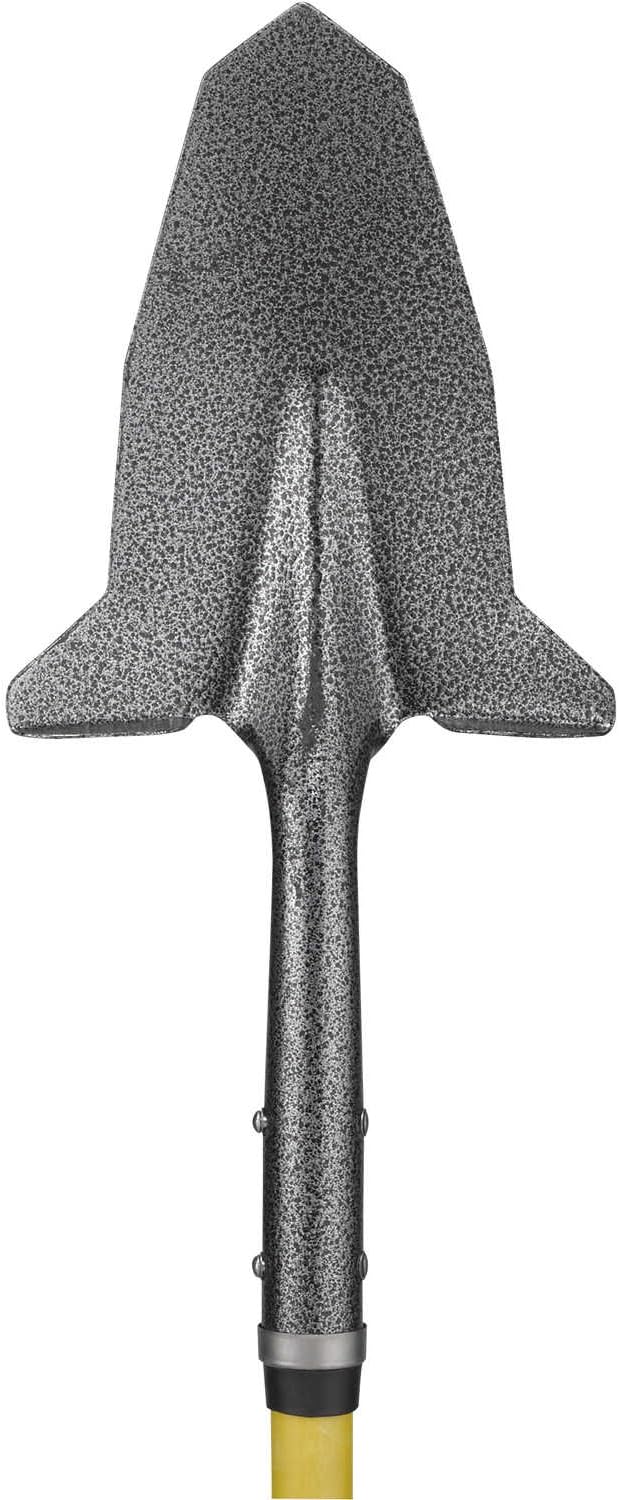 Gardening Shovel with 58" Steel-Reinforced Long Fiberglass Handle, Two Cushioned Grips and Sharp, Hardened-Steel Blade, Award Winning Spade, Model SHLF2