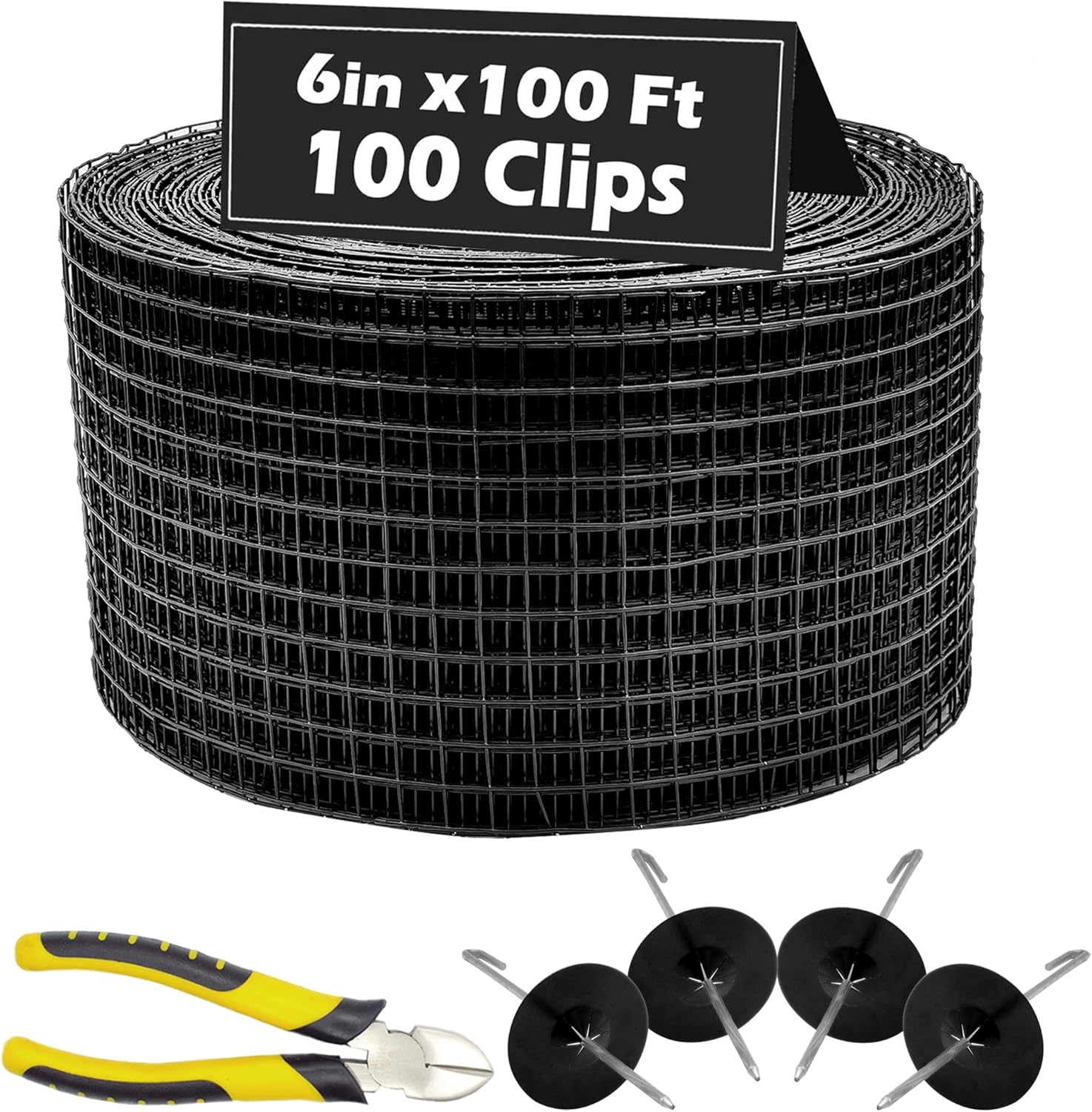 100FT Solar Panel Bird/Critter Guard Anti-Rust with 100 Fastener Clips Rooftop Solar Panel Bird Wire Screen, Removable without Damage (6 Inch x 100 Feet)