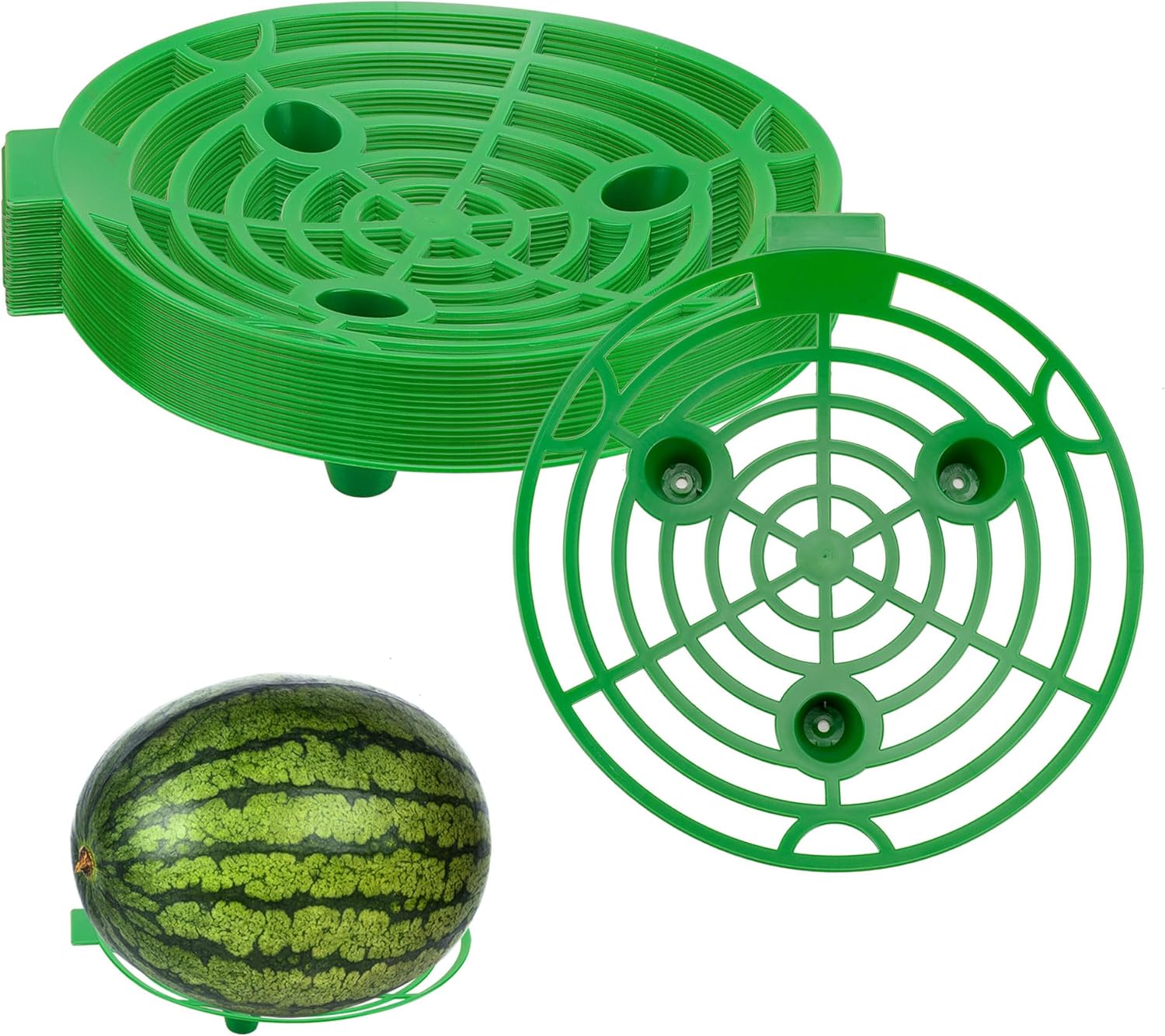 15 Pack Melon Cradle for Garden Pumpkin Support Stand Trellis,Avoid Ground Rot,Plastic Plant & Garden Support for Pumpkin Watermelons Squash Strawberries(Green)