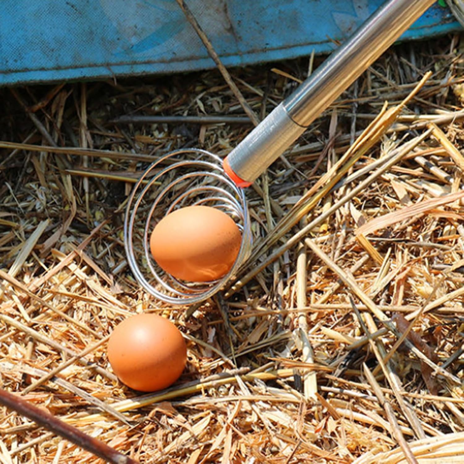 Peanut Picker, Egg Grabber, Nut Gatherer, Stainless Steel Lightweight 107cm/42.13inch Flexible Multifunctional Practical Large Diameter Design Peanut Picking Tool Shell Collecting Tool (1pc)